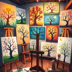 Tree Canvas Painting Ideas icon