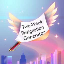 Two Week Resignation Letter Generator icon