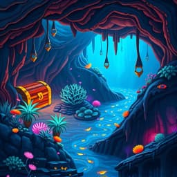 Underwater Cave Map Illustration Generator icon