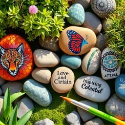 Unique Large Rock Painting Ideas icon