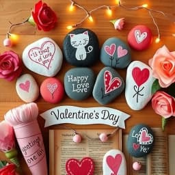 Valentine's Day Rock Painting Ideas icon