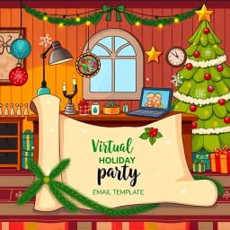 Virtual Holiday Party Email Template icon