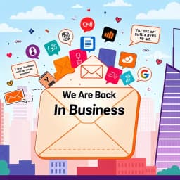We Are Back In Business Email Template icon