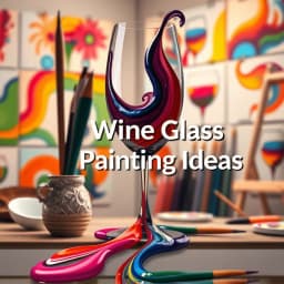 Wine Glass Painting Ideas on Canvas icon