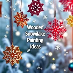 Wooden Snowflake Painting Ideas icon
