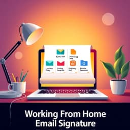 Working From Home Email Signature Template icon