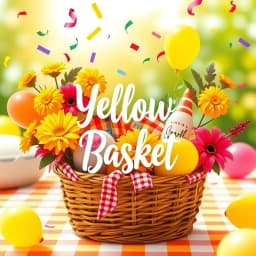 Yellow Color Party Basket Ideas icon